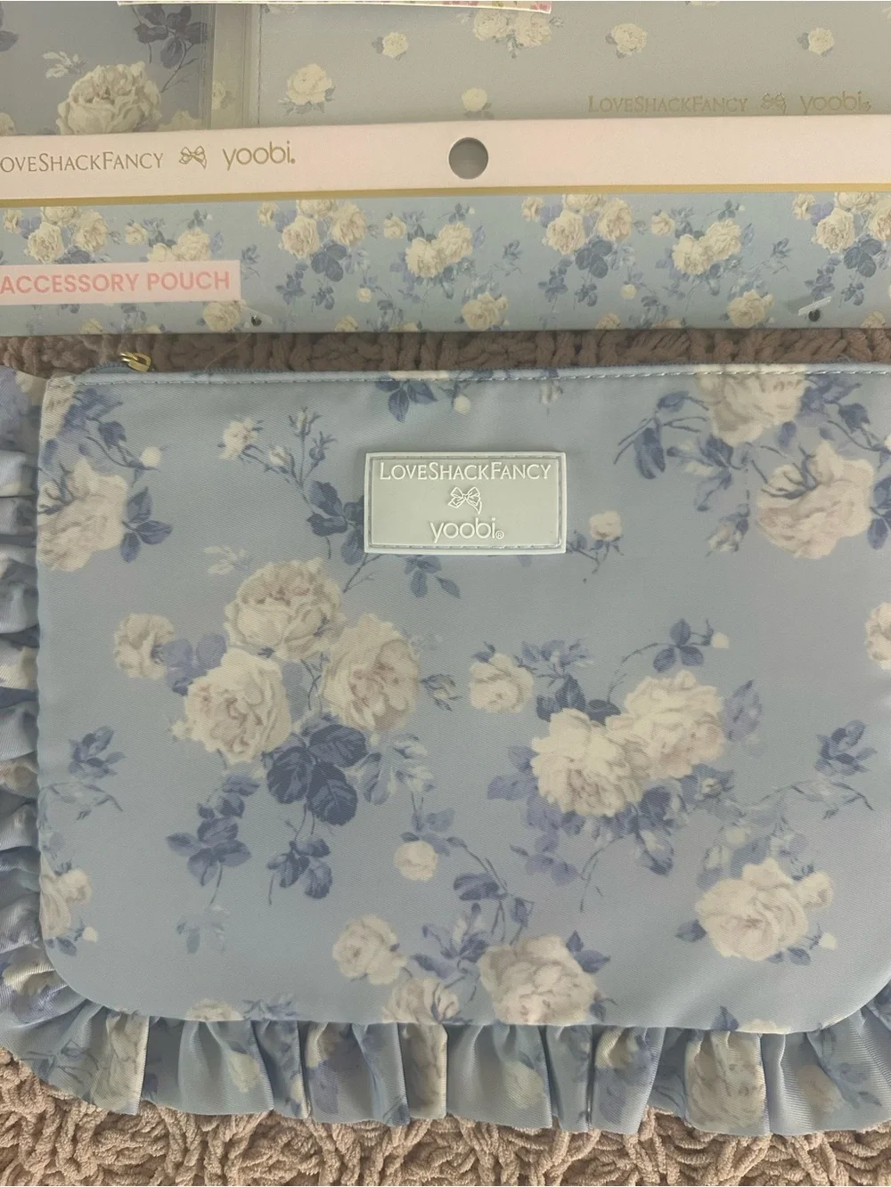 💙 LoveShackFancy Everblooming Rosettes Pencil Case with Ruffles 💙